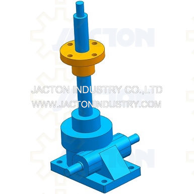 upright 2 ton lead screw nut gear jack 193mm 3d cad model