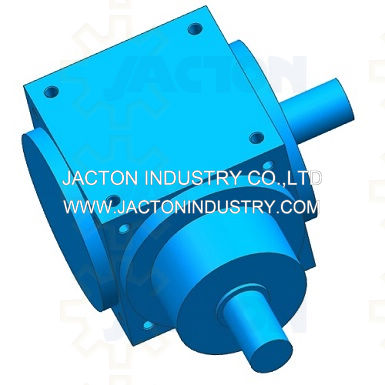 JTP140 right angle bevel gear reducer with two shafts 3d cad model