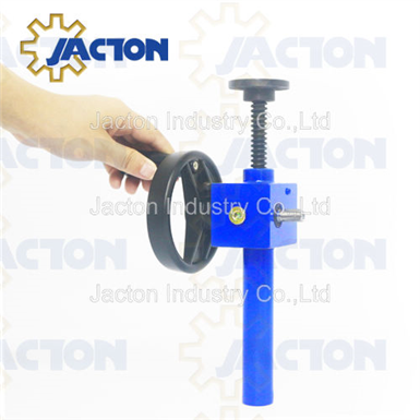 Micro 250kg manual acme screw jack with protective pipe