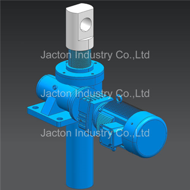 JTW-35T Electric Screw Jack 400MM with RF47 4kW Gearmotor 3D CAD Model