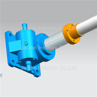 JTW-15T Travelling Nut Screw Jack 1000mm with Bellows Boots 3D CAD
